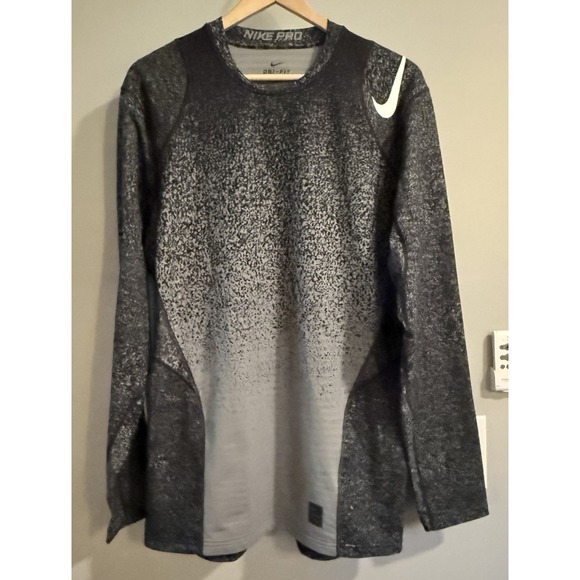 Nike Pro Shirt Dri-Fit Fitted Long Sleeve Thermal Warm Men's Large - Picture 1 of 6